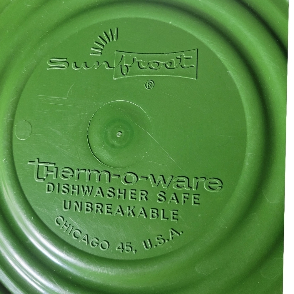 Vintage Sunfrost Therm-o-ware Unbreakable Avocado Green Ice Bucket - Picture 2 of 5